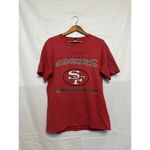 Vintage 1995 San Francisco 49ers nutmeg t shirt with back hit size large